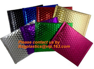 Security Holographic Metallic Foil Bubble Mailers Matte Metallic Rose Gold Self-Adhesive Closure. Metallic Shipping Bags