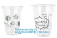 U Shaped Creative Disposable Plastic Cup Transparent Beverage Juice Coffee Tea Takeaway Packaging Cups With Lid