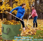 Gallon Garden Bags 1-Pack Heavy Duty Reusable Yard Leaf Bag Holder Collapsible Canvas Portable Yard Gardening Waste Bag
